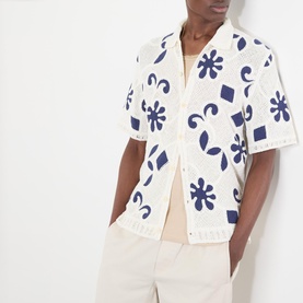 Porto Doodle Crochet Knit Shirt