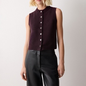 Knitted Button Front Waistcoat