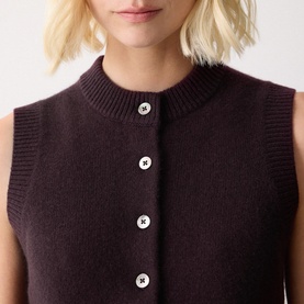 Knitted Button Front Waistcoat