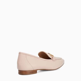 Grained Suede Metal Trim Loafers