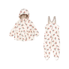 Palme Cherry Rain Jacket & Dungarees Two-Piece Set