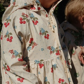 Palme Cherry Rain Jacket & Dungarees Two-Piece Set