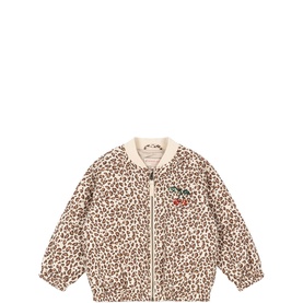 Juno Leopard Sequin Bomber Jacket
