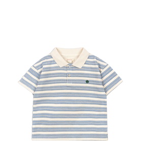 Shamrock Embroidered Striped Polo Shirt