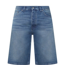 Zeb High-Rise Wide Leg Denim Shorts
