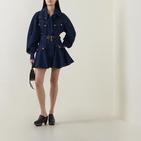 Luna Denim Utility Mini Dress
