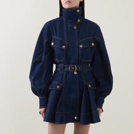 Luna Denim Utility Mini Dress