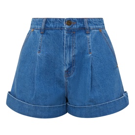 Tailored Denim Shorts