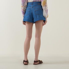 Tailored Denim Shorts