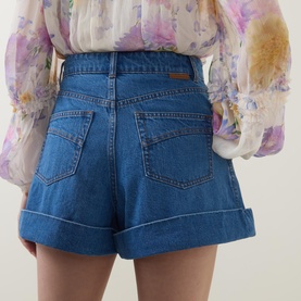 Tailored Denim Shorts