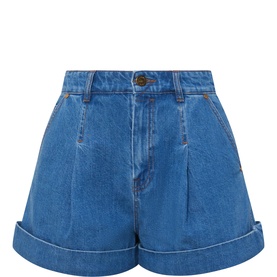 Tailored Denim Shorts
