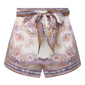 Luna Scarf Tie Paisley Shorts