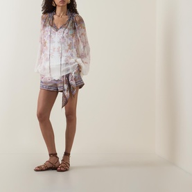 Luna Scarf Tie Paisley Shorts