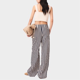 Striped Sailor Wide Leg Trousers