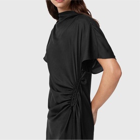 Rosie Cowl Ruched Flared Dress