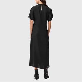 Rosie Cowl Ruched Flared Dress