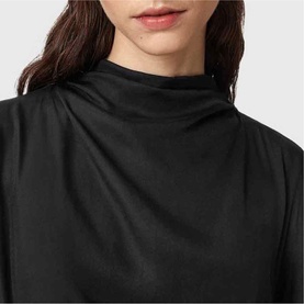 Rosie Cowl Ruched Flared Dress