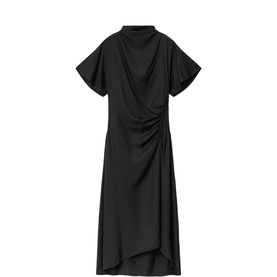 Rosie Cowl Ruched Flared Dress