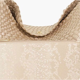 Deliberate L Woven Shoulder Bag