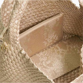Deliberate L Woven Shoulder Bag