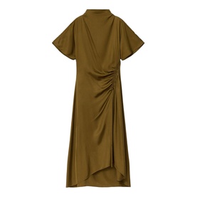 Rosie Cowl Ruched Flared Dress