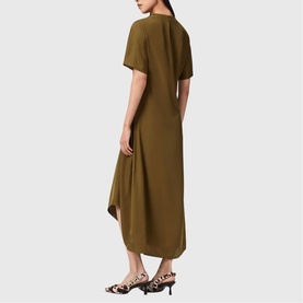 Rosie Cowl Ruched Flared Dress