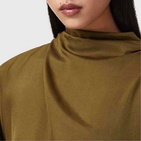 Rosie Cowl Ruched Flared Dress