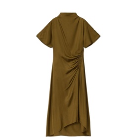 Rosie Cowl Ruched Flared Dress