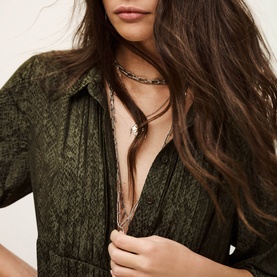 Rosyna Pleated Mini Shirt Dress