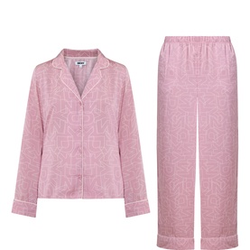 Monogram Satin Long-Sleeved Pyjama Set