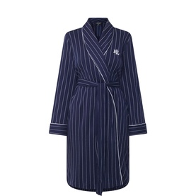 Pinstripe Monogram Robe