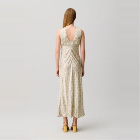 Printed Tie Front Flared Dress