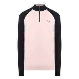 GOC Swing Colour-Blocked Half-Zip Sweater