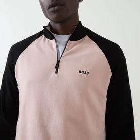 GOC Swing Colour-Blocked Half-Zip Sweater