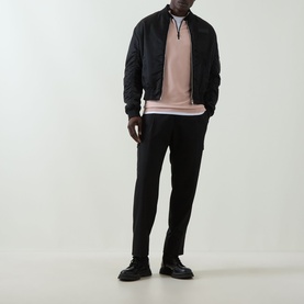 GOC Swing Colour-Blocked Half-Zip Sweater