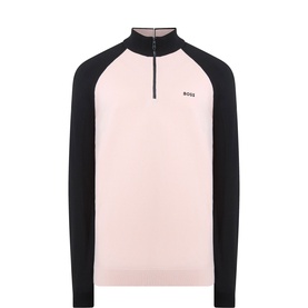 GOC Swing Colour-Blocked Half-Zip Sweater