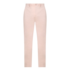 Boss Green Label GOC Swing L Water-Repellent Trousers in light pastel orange, slim-leg, mid-rise with belt loops and concealed fly