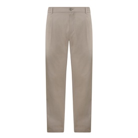 Boss Green Label TR Commuter Pleated Trousers in light pastel green, mid-rise tapered leg with front pleats, belt loops and pressed creases