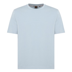 Hugo Boss Orange Tchup Tonal Logo T-Shirt in Open Grey, crew neck, short sleeves, straight hemline, logo detail, 96% cotton