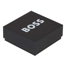 Hugo Boss B-Twoway3 Cufflinks black gift box with silver BOSS logo branding on lid