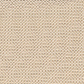 Hugo Boss Open White silk-polyester gift set, close-up of fine diamond-pattern woven fabric texture in cream and gold tones