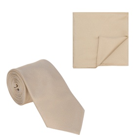 Textured Silk Tie & Pocket Square Two-Piece Set