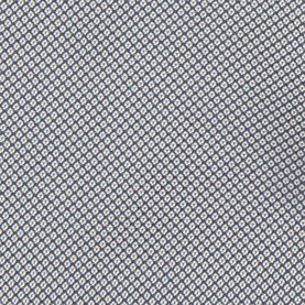 Hugo Boss dark blue silk blend tie gift set, close-up of diamond geometric woven pattern in navy and grey tones
