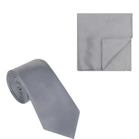 Textured Silk Tie & Pocket Square Two-Piece Set