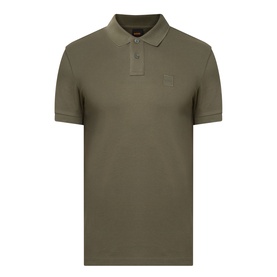 Hugo Boss Orange Bright Green polo shirt, tonal embroidered logo at chest, ribbed collar and cuffs, short sleeves