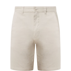 Logo Patch Slim Fit Chino Shorts