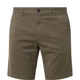 Logo Patch Slim Fit Chino Shorts