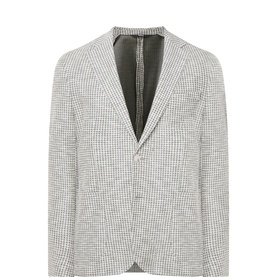 Hanry Houndstooth Single-Breasted Blazer