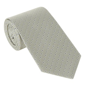 Hugo Boss Jacquard Print Tie in light pastel green with tonal dot jacquard pattern, wide blade and pointed tip, rolled to show texture