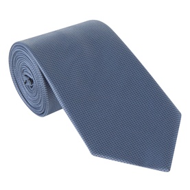 Hugo Boss Jacquard Woven Tie in light pastel blue with subtle tonal woven pattern, wide blade and pointed tip